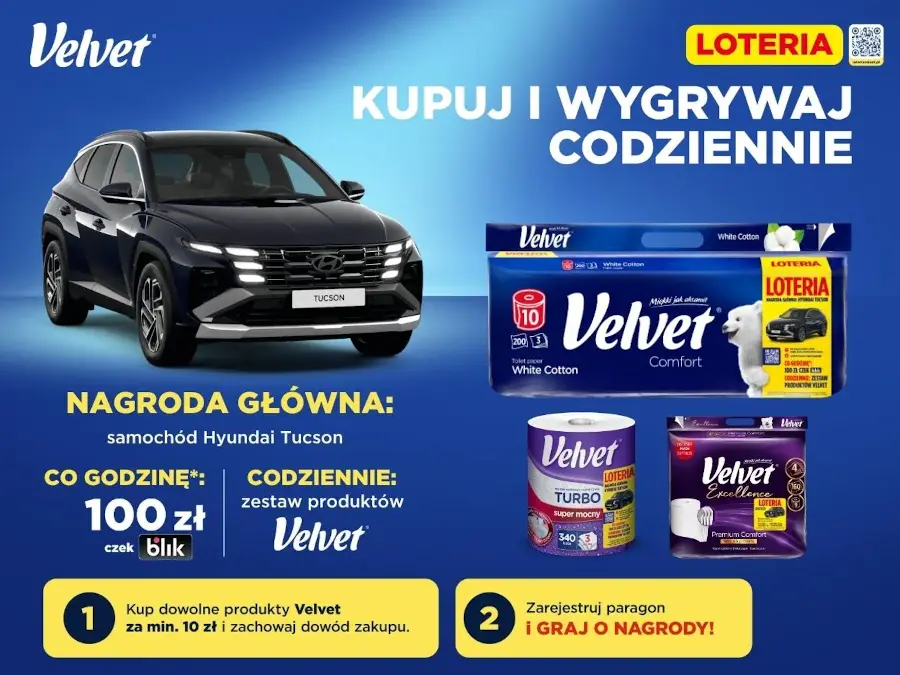 Velvet Kupuj i wygrywaj codziennie